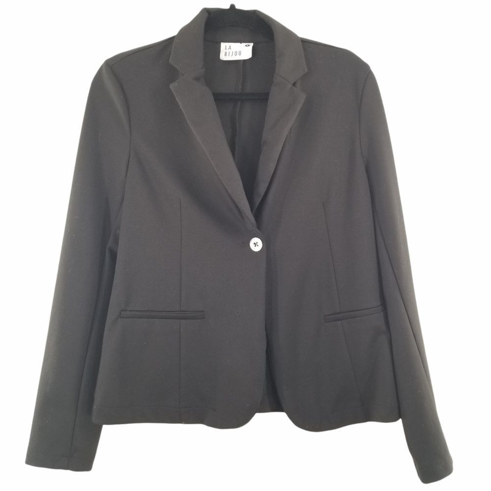 LA Bijou 1 button blazer black size large